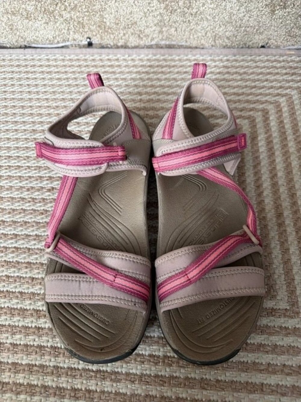 ABEO B.I.O.system Womens Size US 8 Grey And Pink Outdoor Sport Hiking Sandals